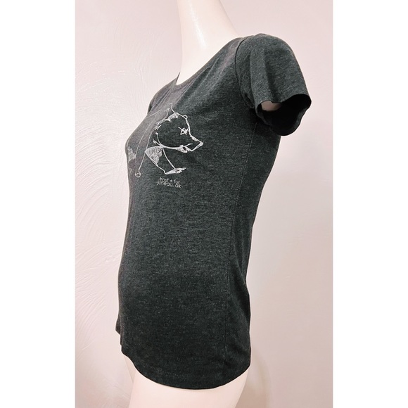 NWOT Alaskan Hand-Printed Women Slim Tee Bear Orig Design x Frost + Fur Sz Small - Picture 3 of 9